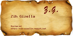 Zih Gizella névjegykártya